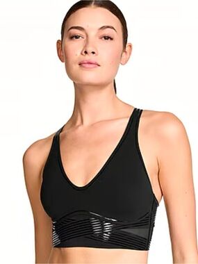Victoria's Secret VSX Refined Elevate Contour Black Sports Bra